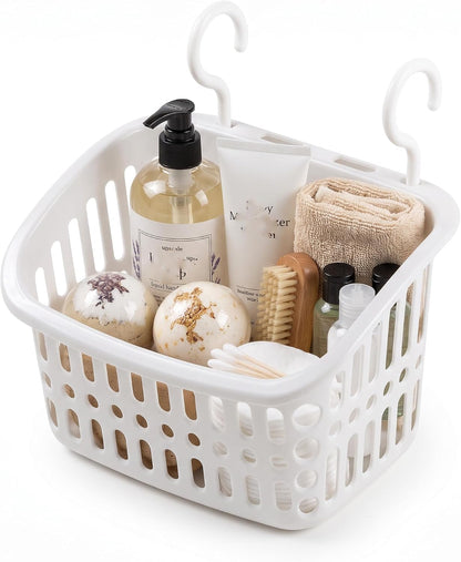 Hanging Plastic Storage Basket with Drainage Holes, 5.3x8.5x6.7x3.5in