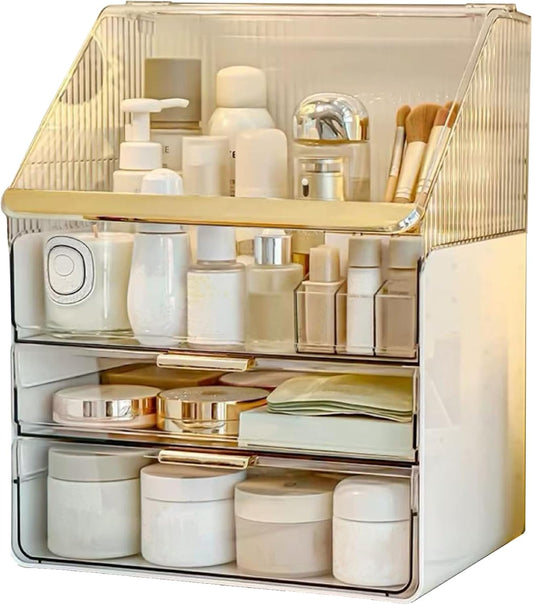 Omeily Makeup Organizer Countertop Vanity Cosmetic Skincares Organizer