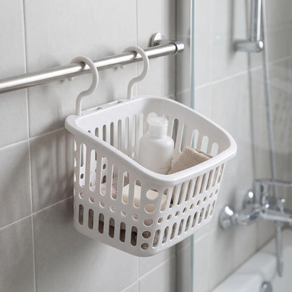 Hanging Plastic Storage Basket with Drainage Holes, 5.3x8.5x6.7x3.5in
