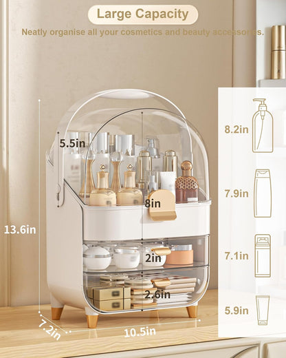Anylady Makeup Organizer Countertop, Skincare Holder Bathroom Counter Organizer, Storage Box Cosmetic Display Cases, Teen Girl Gifts Make up Organizers for Vanity, Dresser