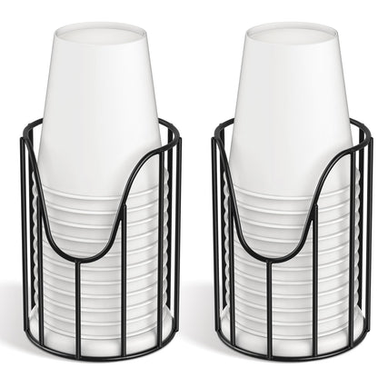 Luxspire Cup Dispenser, Stainless Steel for 3-5oz Dixie Cups, Black