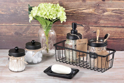 SheeChung Hanging Wall Wire Baskets, Portable Metal Wall Mount Basket