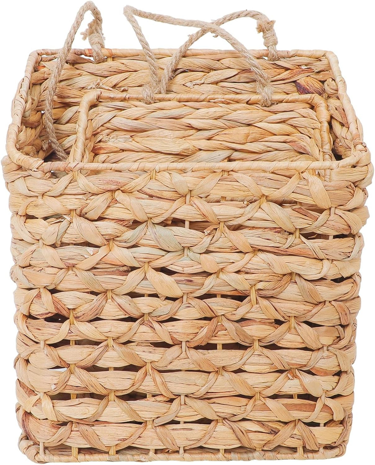 2-Tier Hanging Wall Basket, Water Hyacinth Over Door Storage