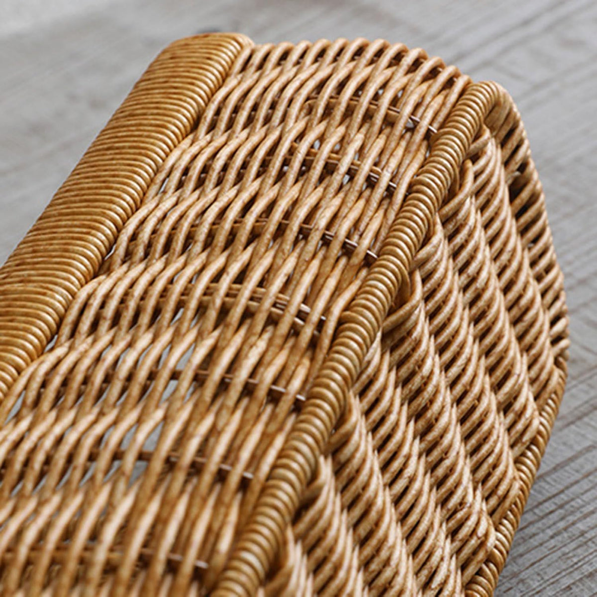 Wall Mounted Woven Rattan Storage Basket,Kitchen Food Container & Wall Hanging,Kitchen Vegetables And Spices Storing Basket,Space Saving Accessory For Garden & Living Room