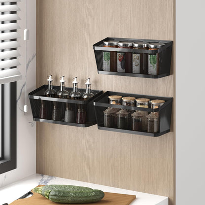 3 Pack Hanging Wall Storage Baskets, Heavy Duty Metal Wire Baskets