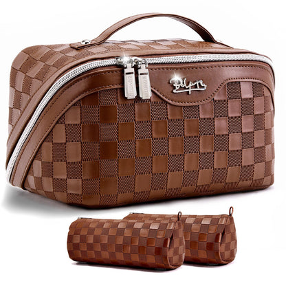 BOYATU Travel Makeup Bag Organizer: 3 Pcs Large Cosmetic Bags Set for Women