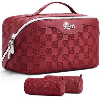 BOYATU Travel Makeup Bag Organizer: 3 Pcs Large Cosmetic Bags Set for Women