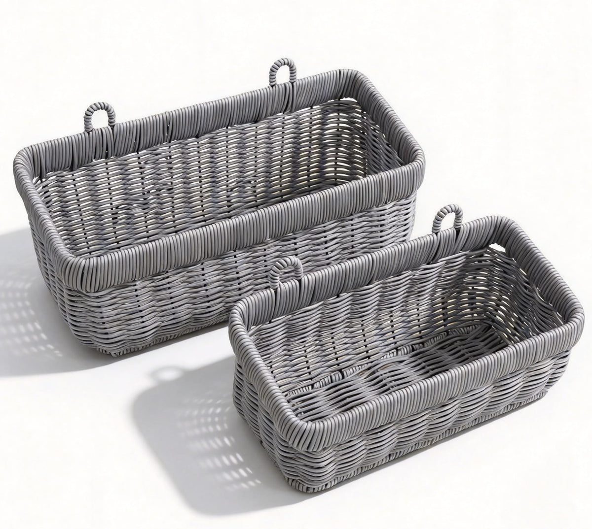 Wicker Style Wall Baskets, Hanging Storage Organizer