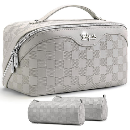 BOYATU Travel Makeup Bag Organizer: 3 Pcs Large Cosmetic Bags Set for Women