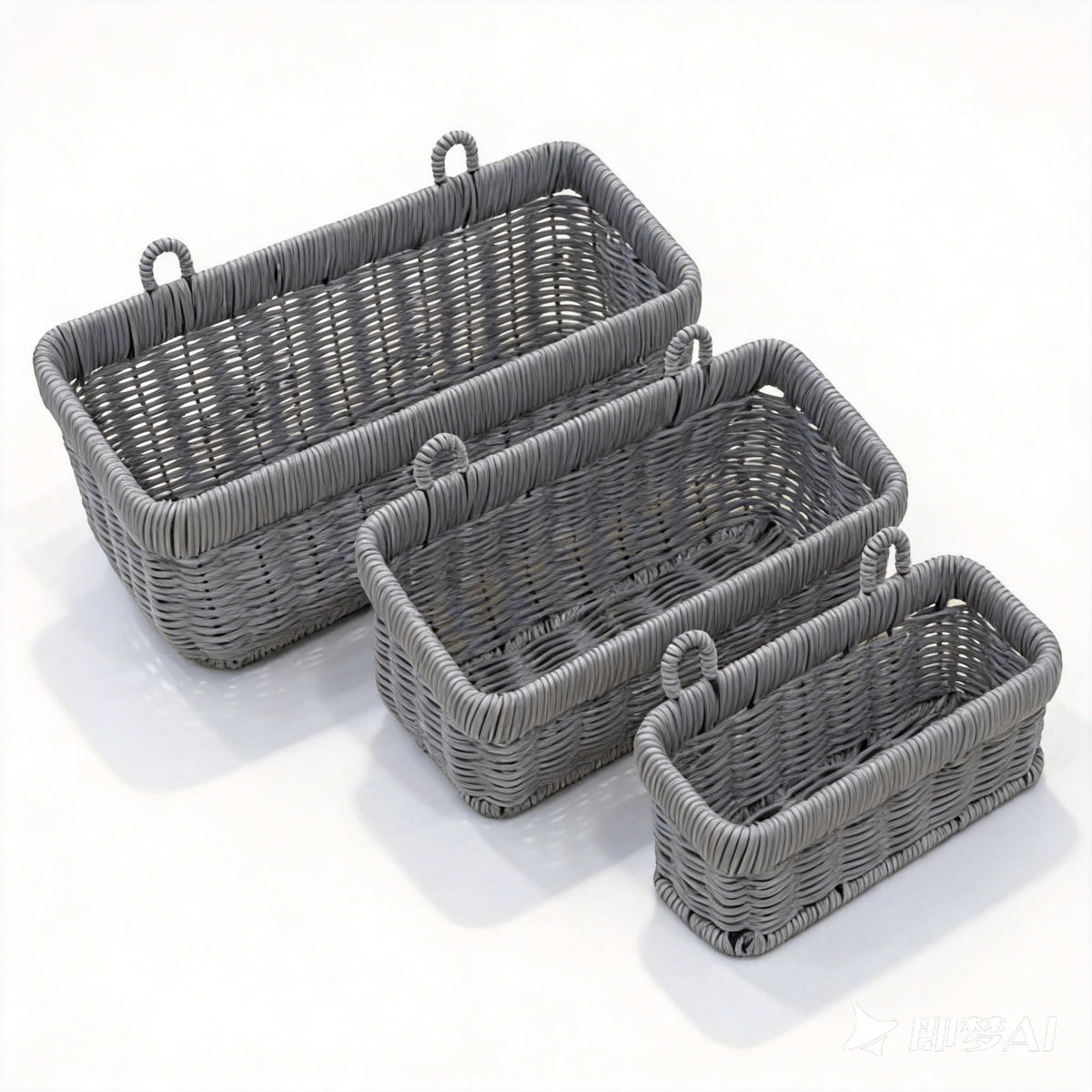 Wicker Wall Baskets Set of 2, Decorative Hanging Organizer for Kitchen, Living Room, Garage, Bathroom, Door Storage and Organizing