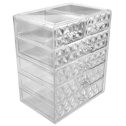 Sorbus 6-Drawer Makeup Organizer with Small & Wide Drawers (Clear)