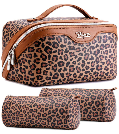 BOYATU Travel Makeup Bag Organizer: 3 Pcs Large Cosmetic Bags Set for Women
